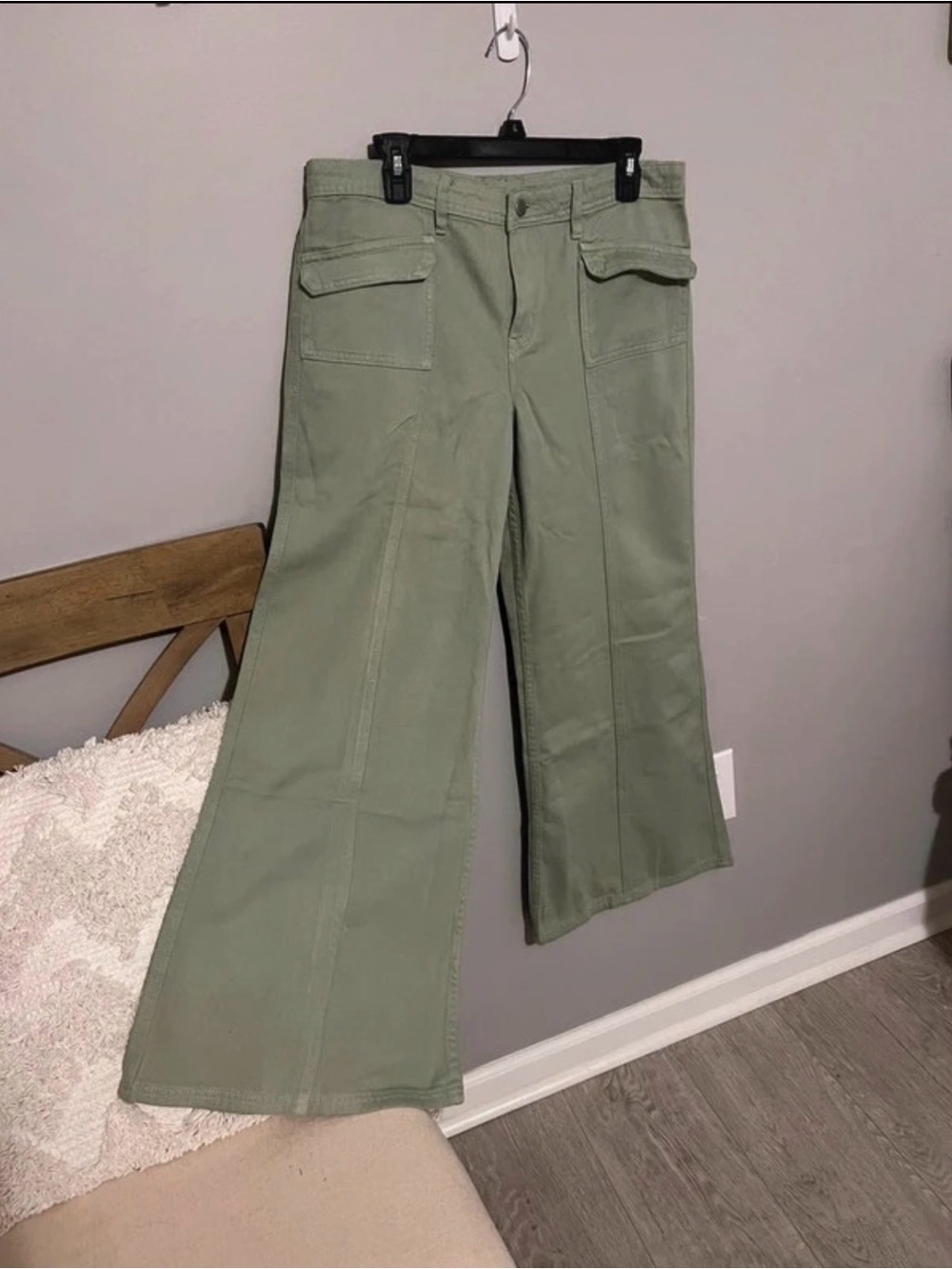 Greyson Wide-Leg Utility Pants in Sage